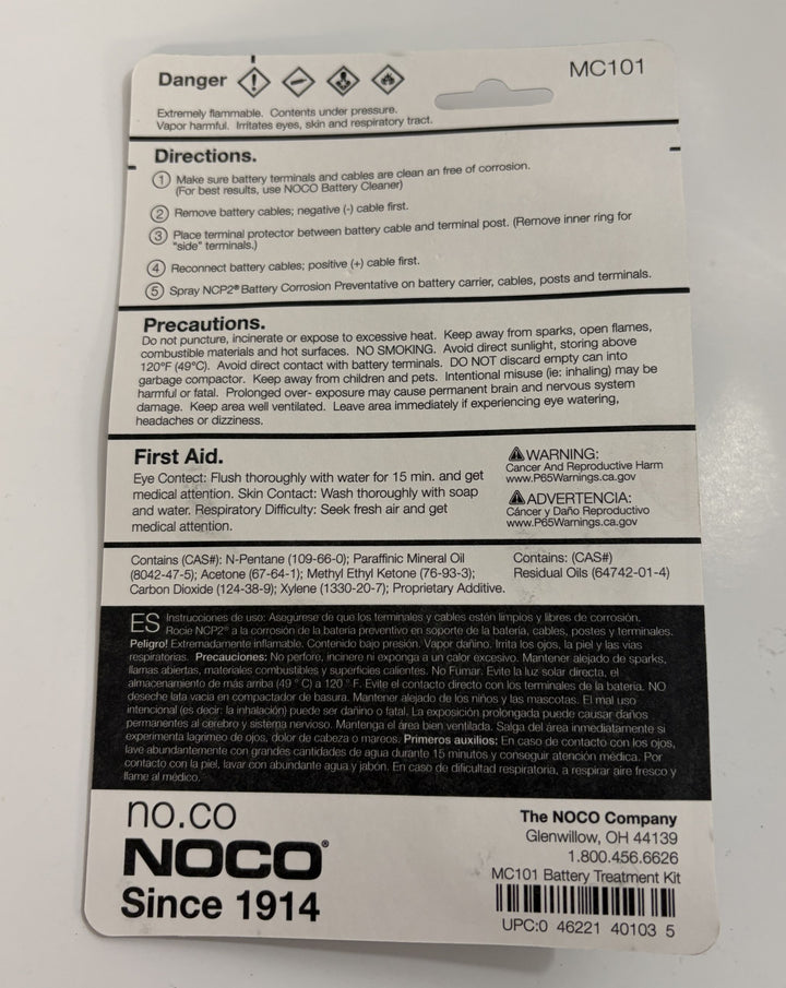 NOCO NCP2 Battery Terminal Treatment Kit - 2 Pack (MC101) Anti-Corrosion Spray &amp; Protectors
