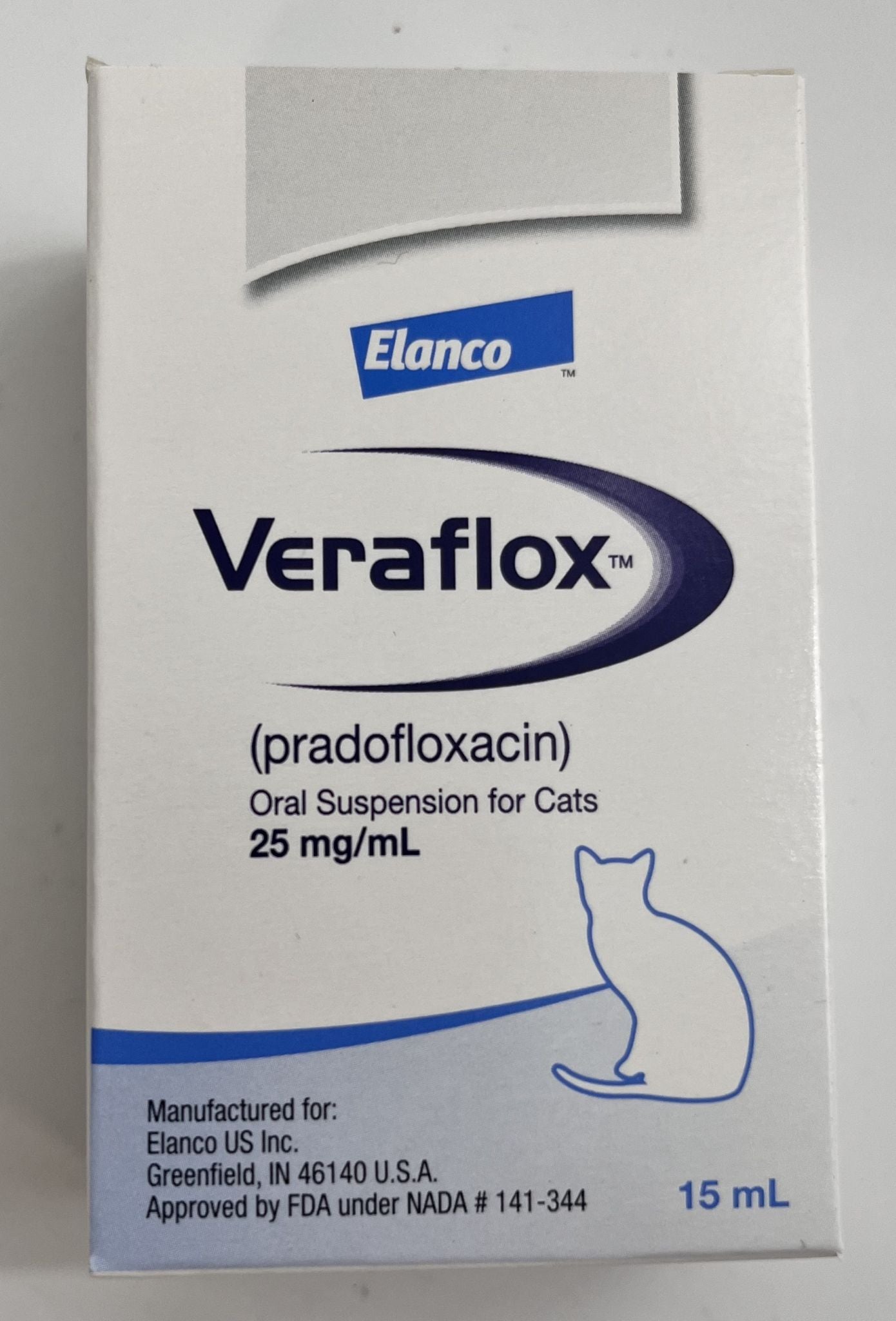 Veraflox Oral Suspension for Cats 25 mg/ml, 15ml Bottle