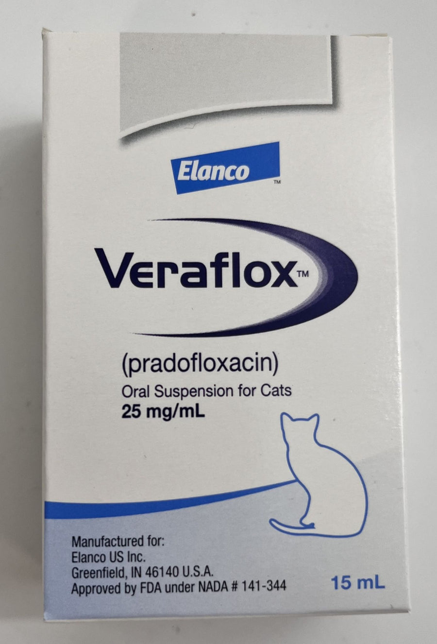Veraflox Oral Suspension for Cats 25 mg/ml, 15ml Bottle