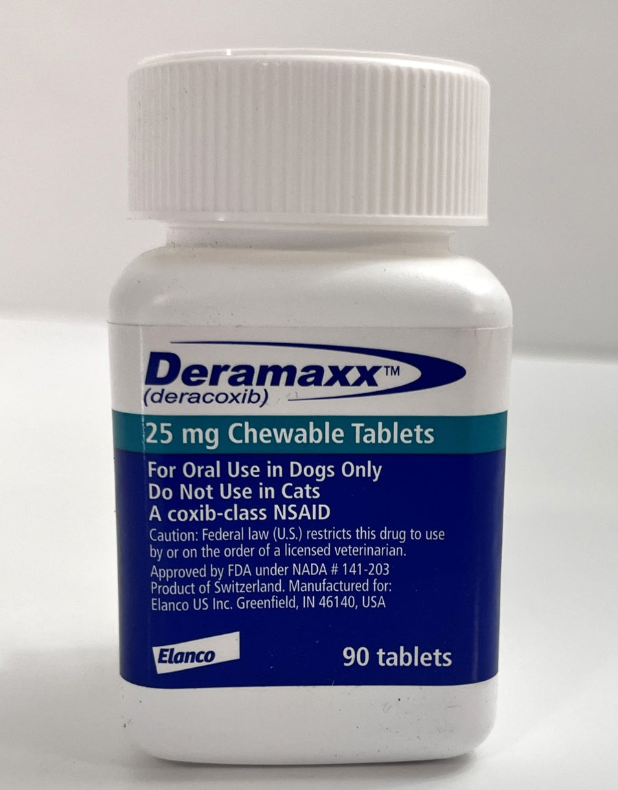Deramaxx 25mg Chewable Tablets for Dogs 90 tablets Exp 10/2025