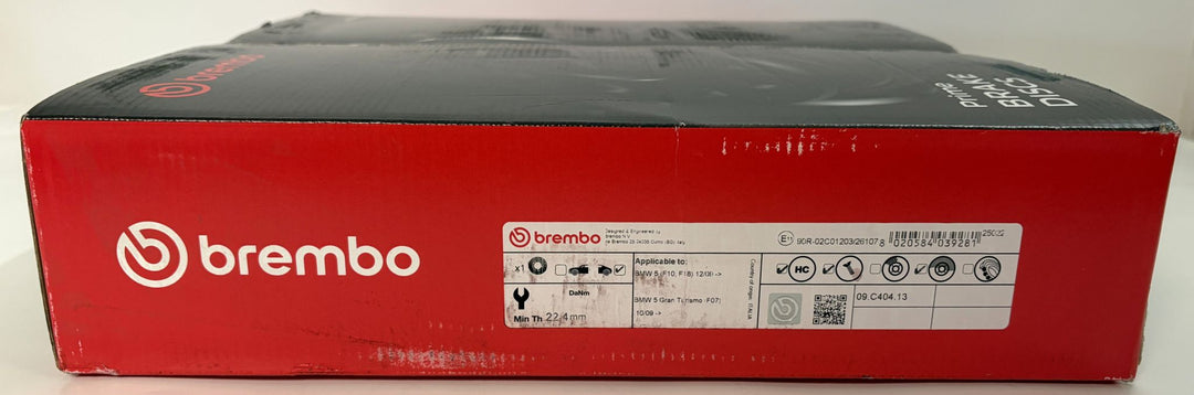 Brembo Prime Rear Disc Brake Rotor - BMW 5 Series (F10/F18) &amp; Gran Turismo (F07)