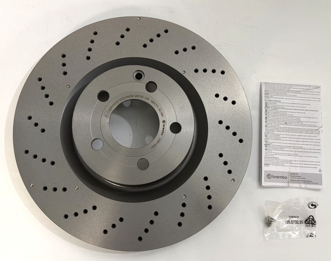 Brembo 09.B746.61 Two-Piece Composite Front Disc Brake Rotor - Mercedes-Benz W205 / W213