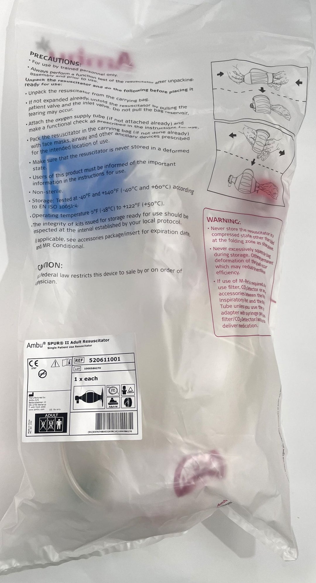Ambu 520611001 SPUR II Adult Resuscitator
