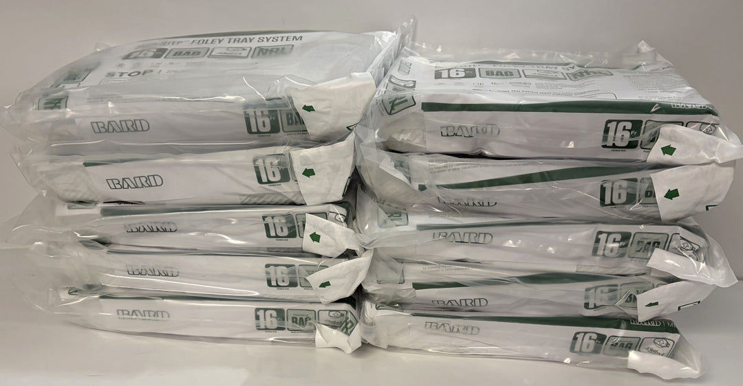 Bard SureStep Foley Tray System 16 Fr Silicone A897516 - Sealed 10-Pack (Repacked)