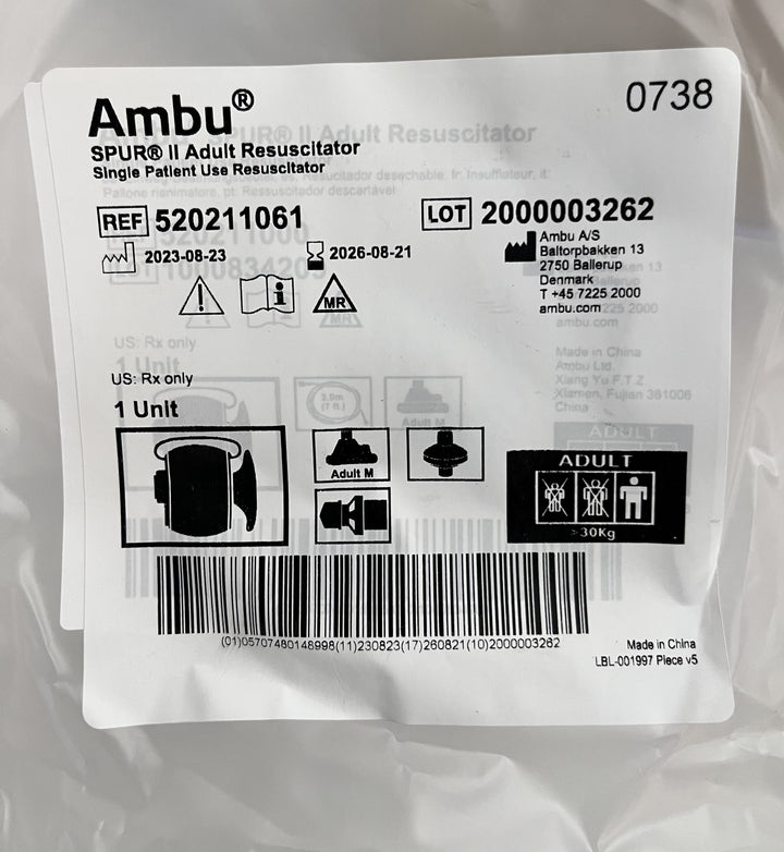 Ambu 520211061 Spur II Adult Resuscitator