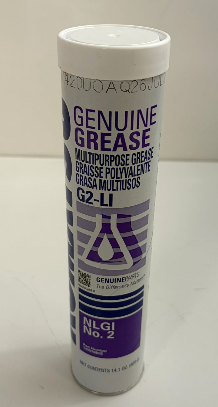 Komatsu Genuine Grease G2-L1 multipurpose lithium grease cartridge in white and purple packaging, NLGI No. 2, 14.1 oz