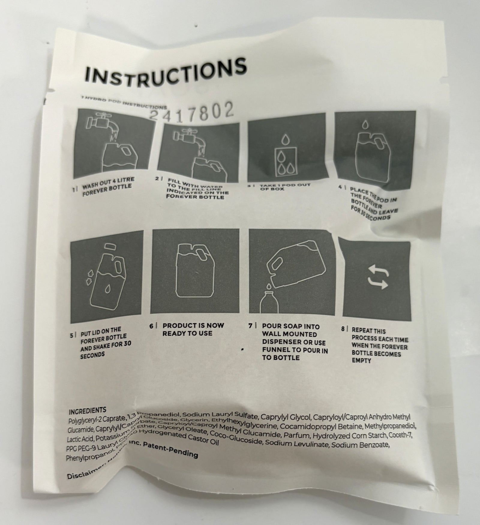 Soap2o Foaming Hand Soap Pods – Coconut Acai Scent, 4 Pods per Box