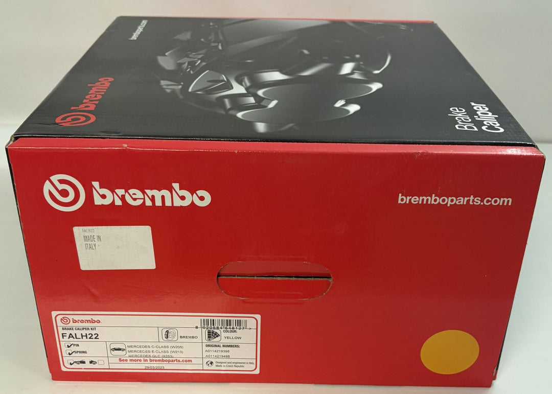 Brembo X-Style Front Brake Caliper Kit - Yellow (Mercedes C-Class, E-Class, GLC) | FALH22