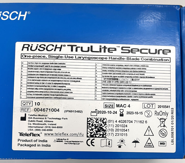 Rusch 004671004 Single Use Laryngoscope Handle Blade Combination MAC 4