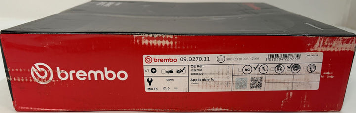 Brembo Premium UV Coated Rear Brake Rotor | 09.D270.11 (Cadillac CTS)