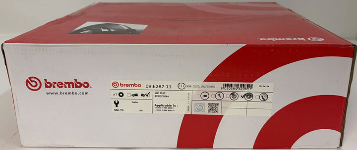 Brembo Heavy Duty UV Coated Rear Brake Rotor | 09.E287.11 (Ford E-350 &amp; E-450 Super Duty 2008+)