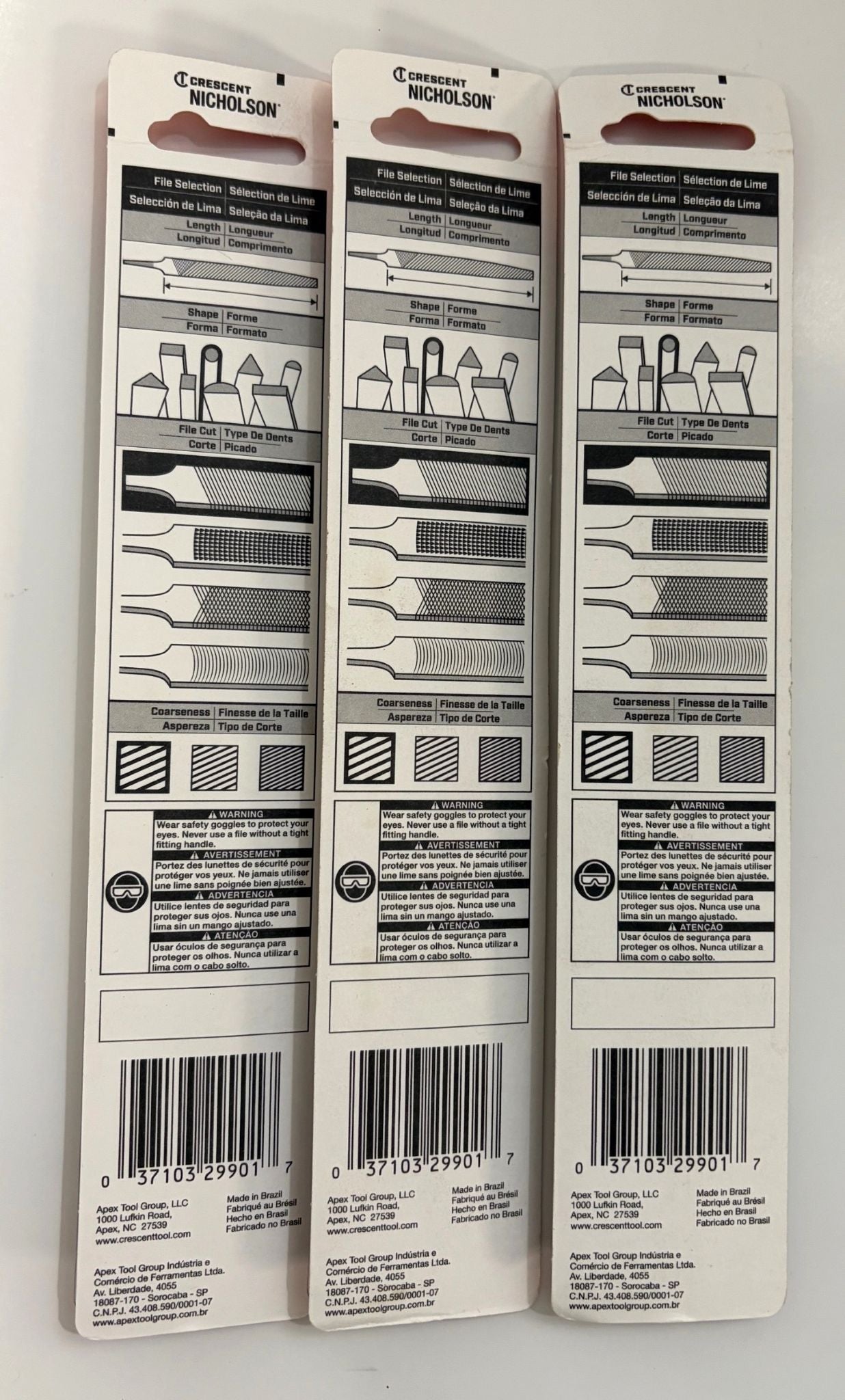 Nicholson 6" Round File Bastard Cut, Rapid Metal Removal, Coarse 21846NN (3-Pack)