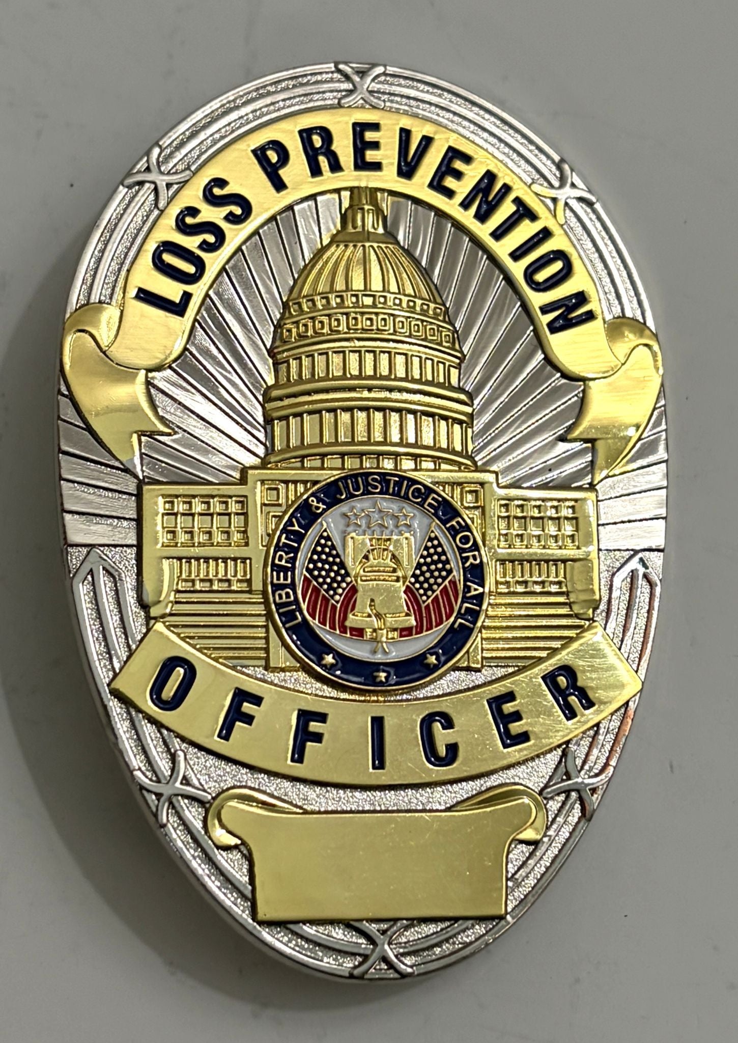 Loss Prevention Officer Gold on Solver Shield Badge