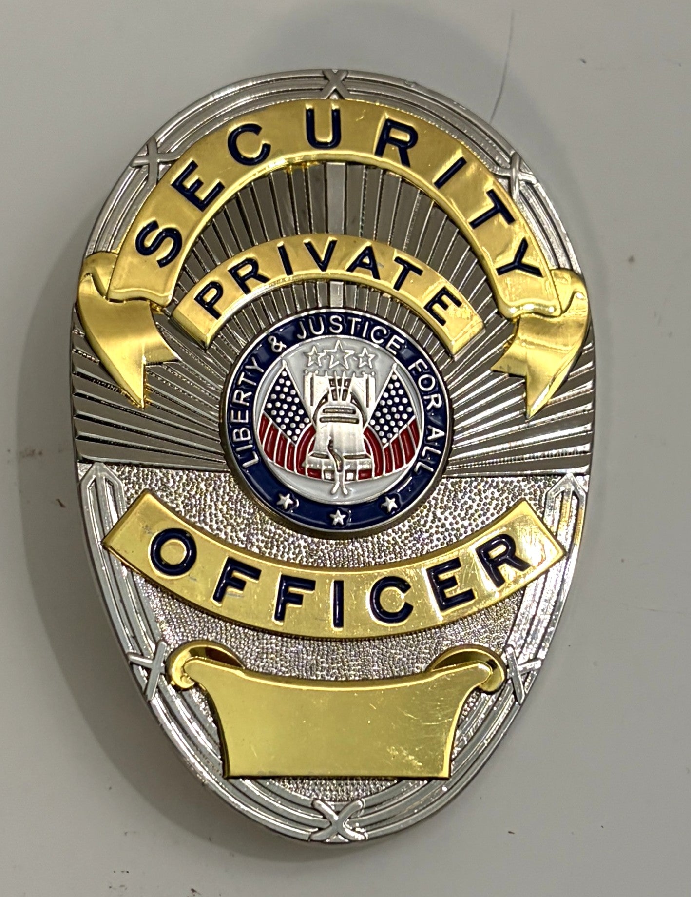 Private Security Officer Badge - Liberty & Justice for All