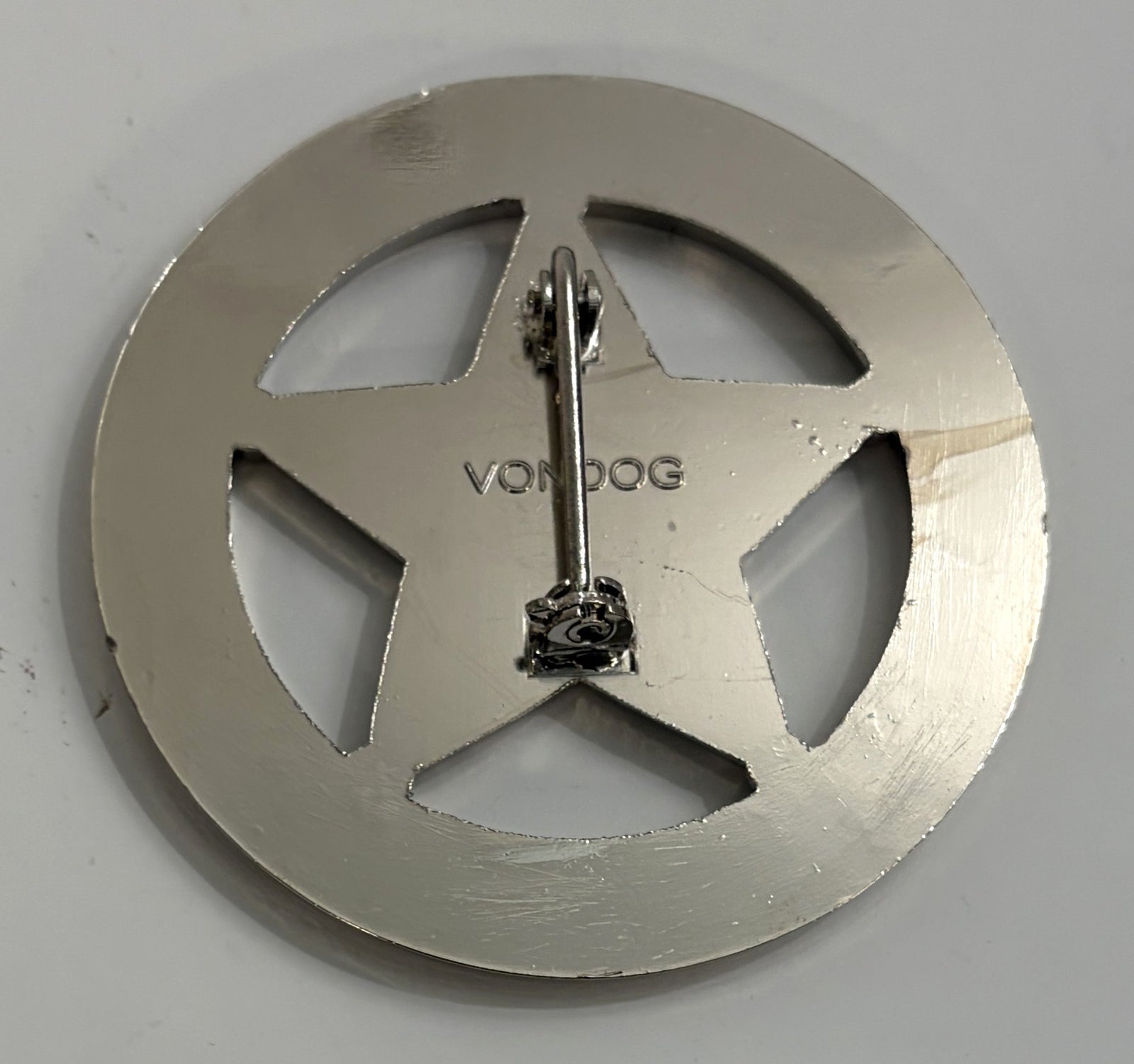 Security Badge Silver 5-Star in Circle Badge