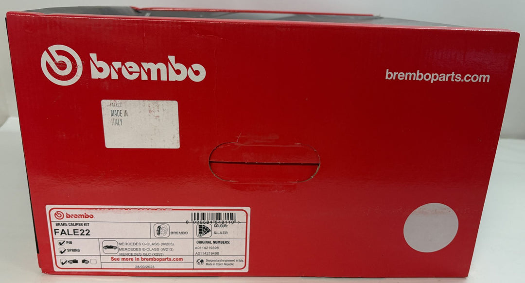 Brembo X-Style Front Brake Caliper Kit - Silver (Mercedes C-Class, E-Class, GLC) | FALE22