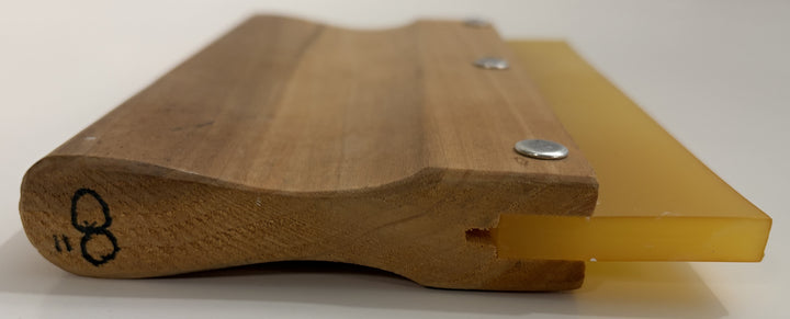 Wooden 8" Handle Squeegee with Square Rubber Blade