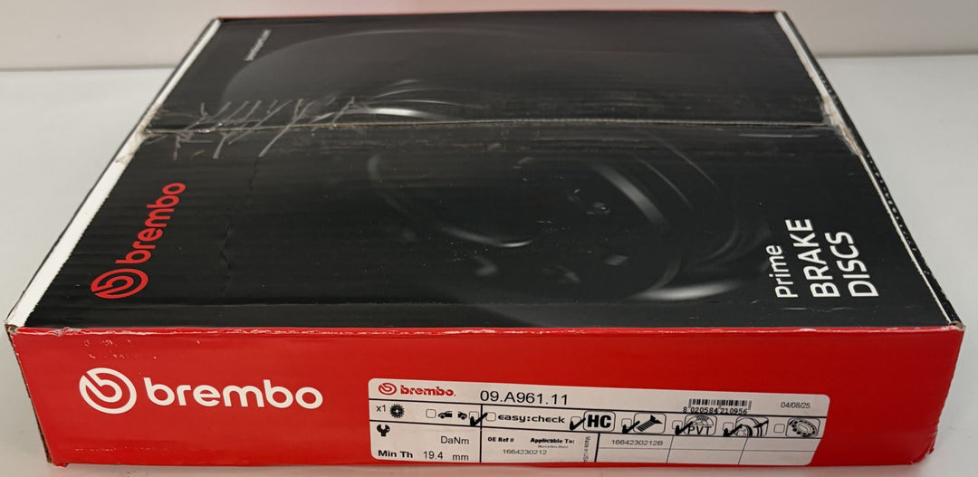 Brembo Premium UV Coated Rear Brake Rotor | 09.A961.11 (Mercedes-Benz GL / GLS / GLE / ML)