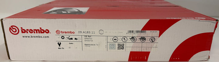 Brembo Premium UV Coated Front Brake Rotor | 09.A183.11 (Chrysler 300 SRT8, Dodge Charger / Challenger SRT8)