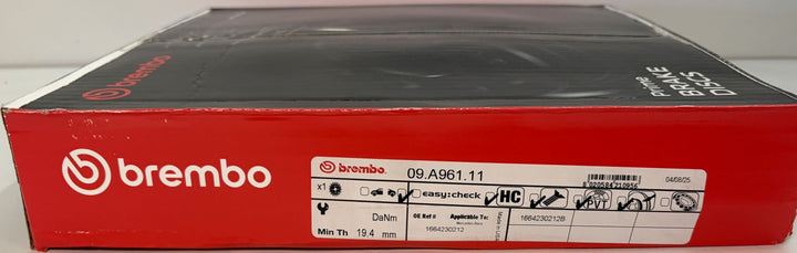 Brembo Premium UV Coated Rear Brake Rotor | 09.A961.11 (Mercedes-Benz GL / GLS / GLE / ML)
