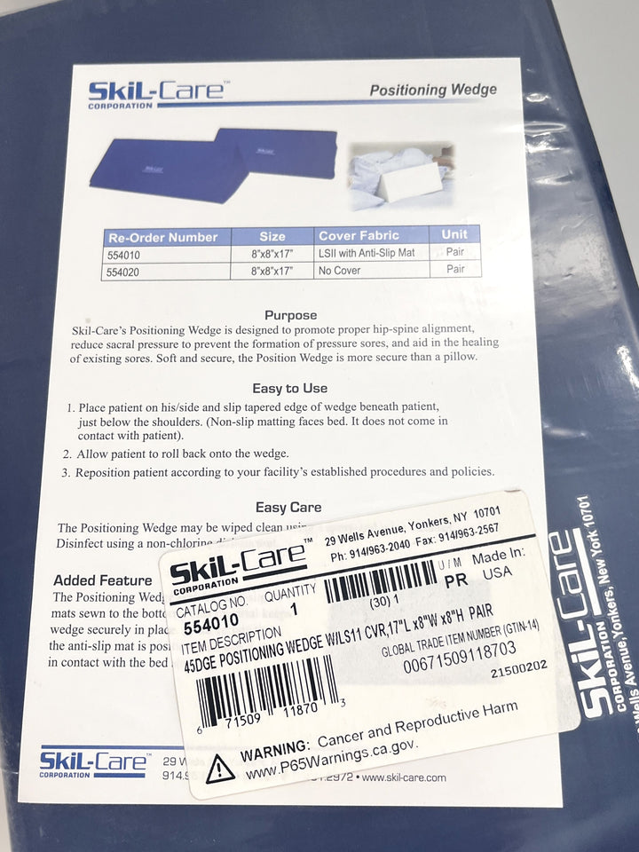 Skil-Care 554010 45-Degree 17" L x 8" W x 8" H Positioning Wedge