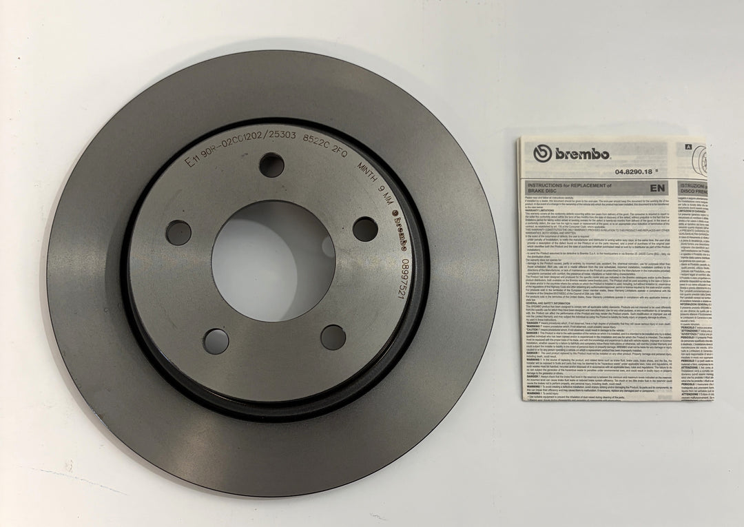 Brembo Premium UV Coated Rear Brake Rotor | 08.9975.21 / 09.9975.21 (Mazda 3, Mazda 5, Ford Focus)
