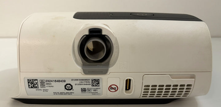 ResMed AirSense 11 AutoSet CPAP machine in white with rear air outlet and vent grille, pre owned medical equipment