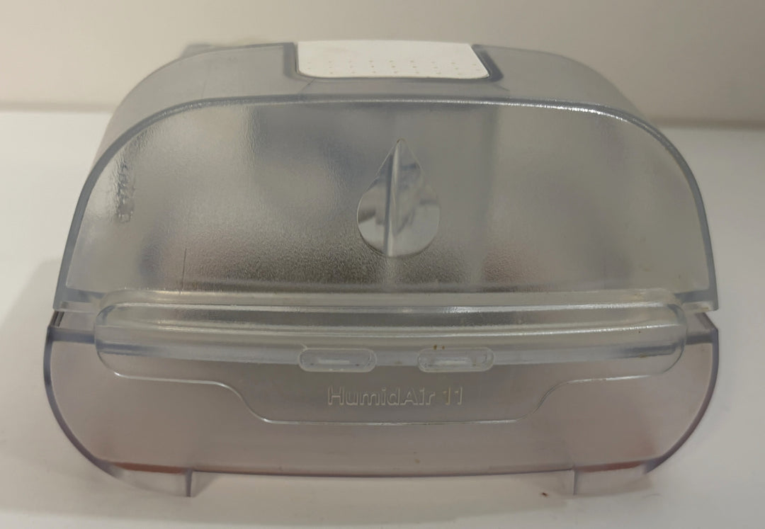 Resmed HumidAir 11 clear humidifier water chamber for AirSense 11 AutoSet CPAP machine, pre owned medical equipment component