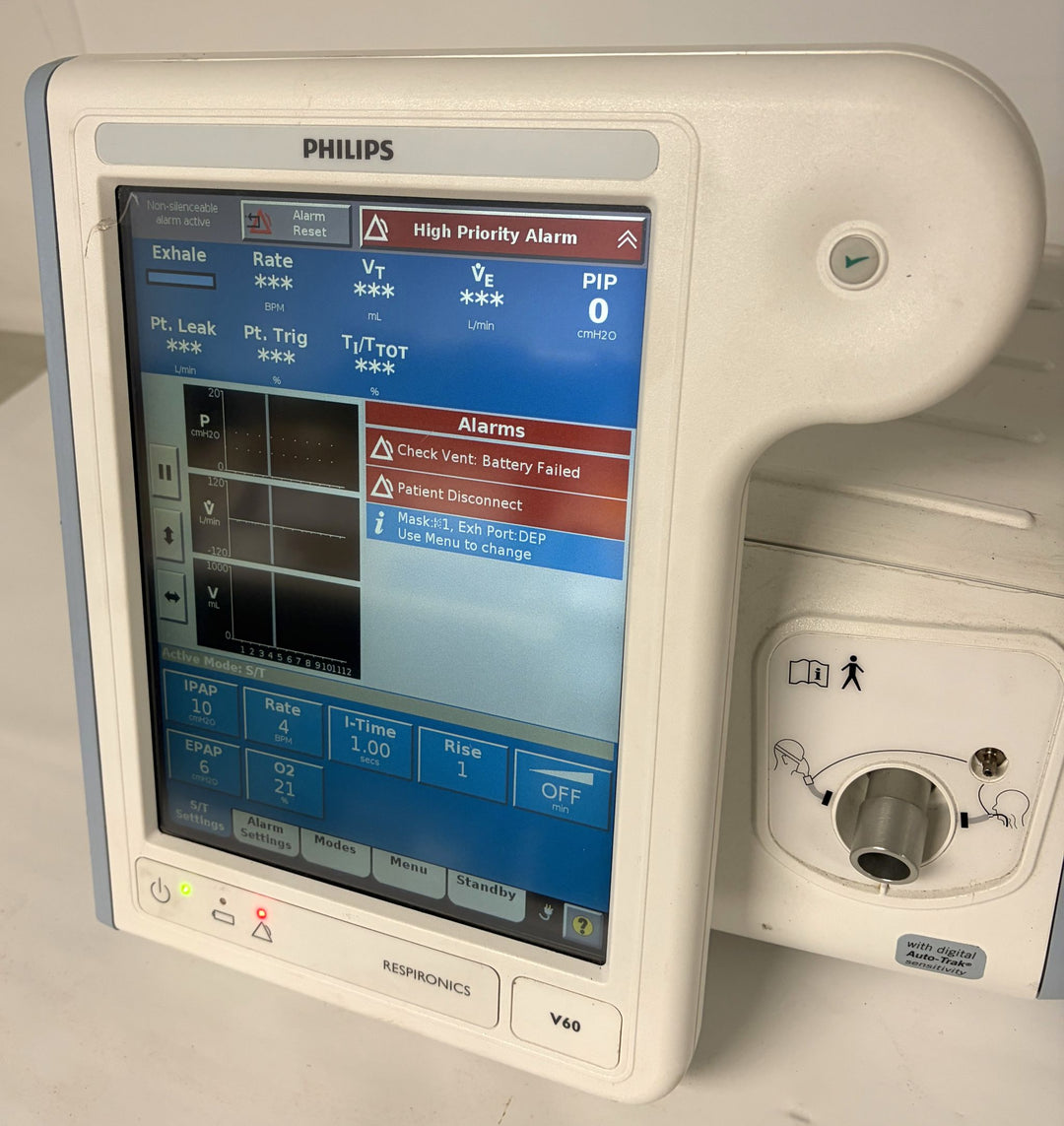 Philips Respironics V60 Ventilator Medical Unit - Powers On / Blower Works
