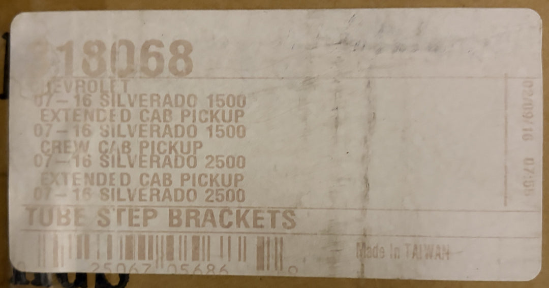 Tube Step Bracket Mount Kit - Item No. BK-2071S