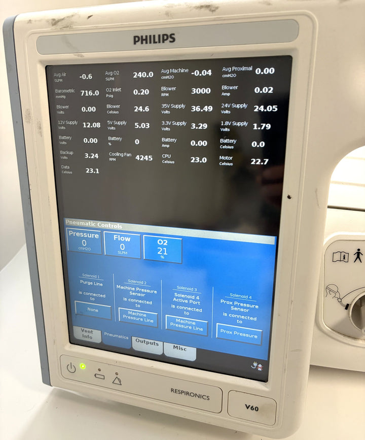 Philips Respironics V60 Ventilator w/ Power Cord (14,129 Hrs, SN 100129699)