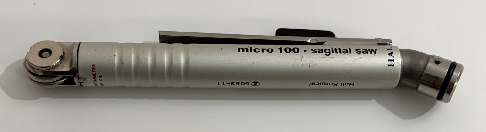 Micro sagittal saw on a white background