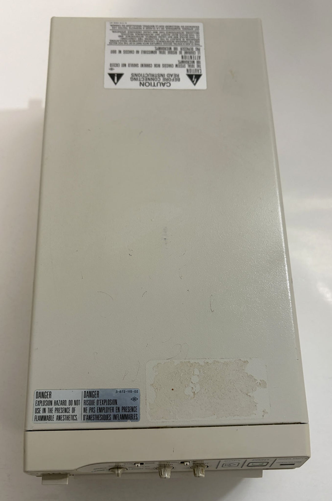 Medison SonoAce SA-600 Portable Ultrasound Machine with transducer, foot switch, and printer.