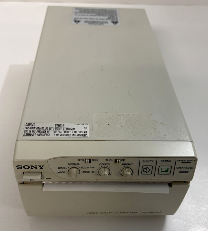 Medison SonoAce SA-600 Portable Ultrasound Machine with transducer, foot switch, and printer.