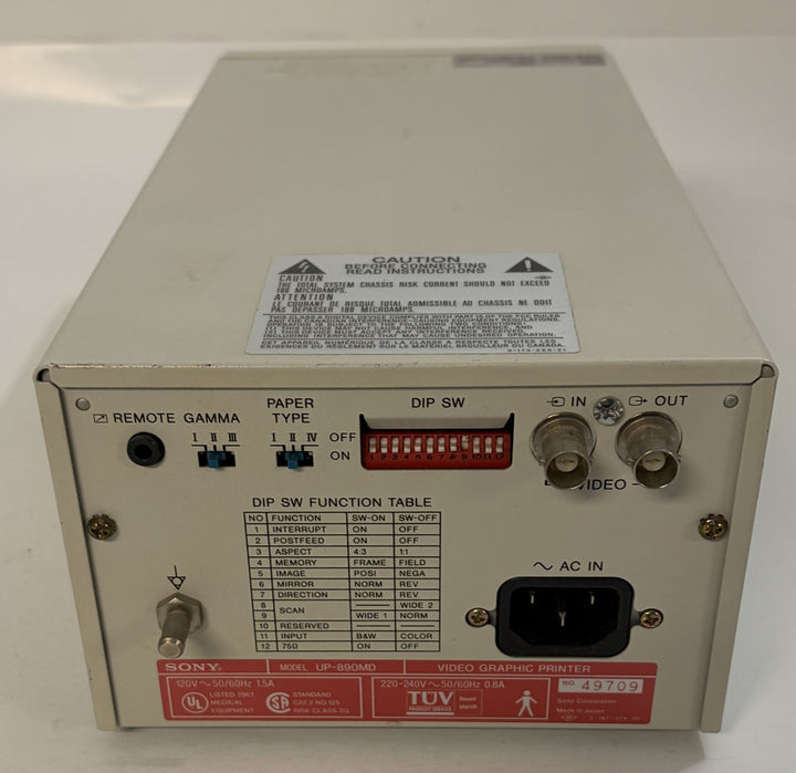 Medison SonoAce SA-600 Portable Ultrasound Machine with transducer, foot switch, and printer.