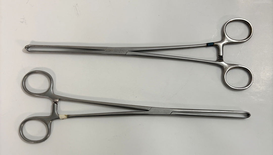 Aesculap EA018R Grasping Forceps 10" (Lot of 2)