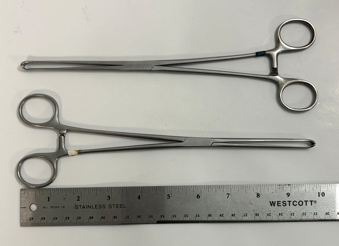 Aesculap EA018R Grasping Forceps 10" (Lot of 2)