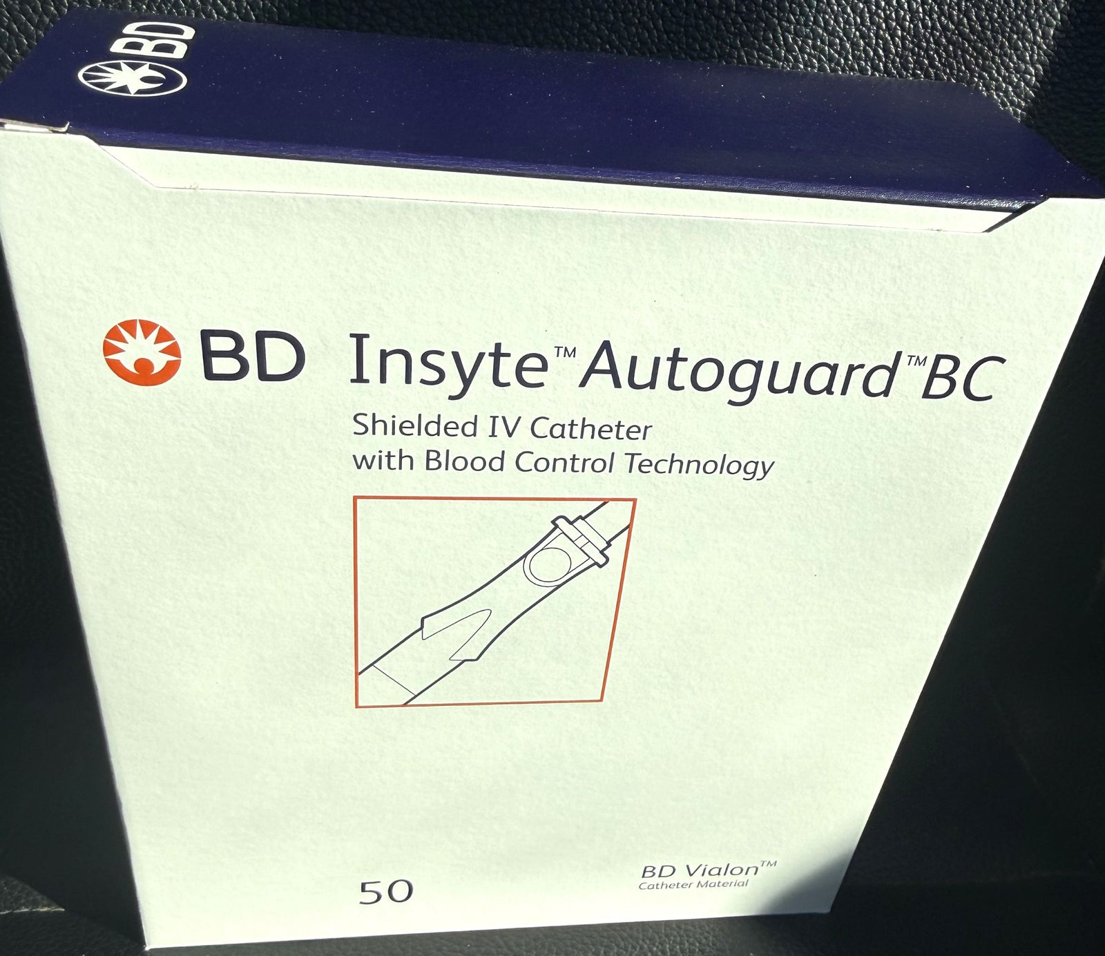 BD 382512 Insyte Autoguard BC Shielded IV Catheter 24G x 0.75" – 50-Pack Box