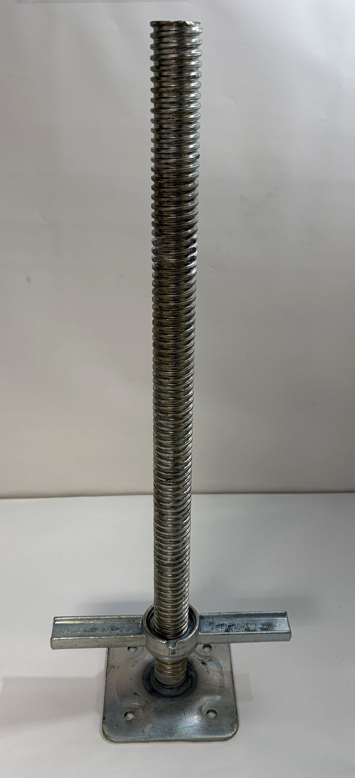 MetalTech M-MBSJP24H 24" Hollow Screw Leveling Jack with Base Plate - Galvanized Steel Scaffolding Jack