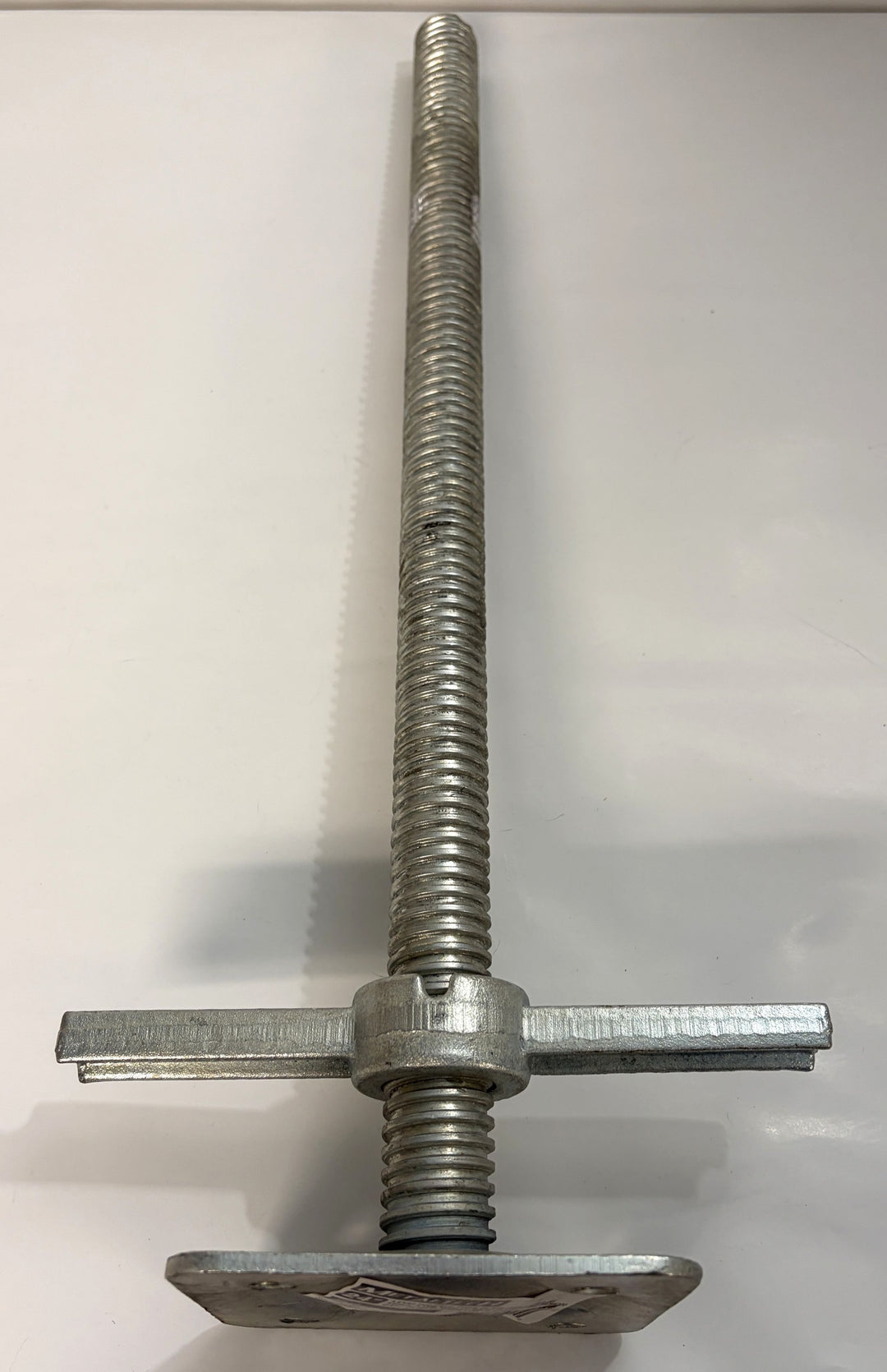 MetalTech M-MBSJP24H 24" Hollow Screw Leveling Jack with Base Plate - Galvanized Steel Scaffolding Jack