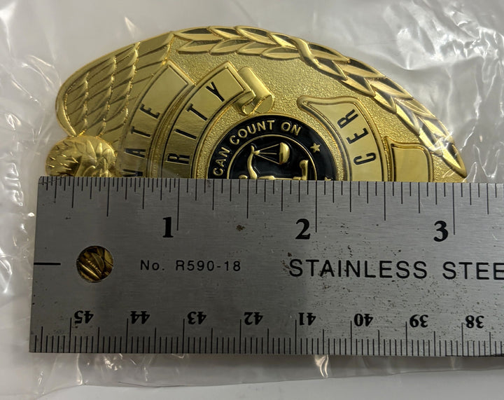 Gold Private Security Officer Badge - "Security You Can Count On" Seal