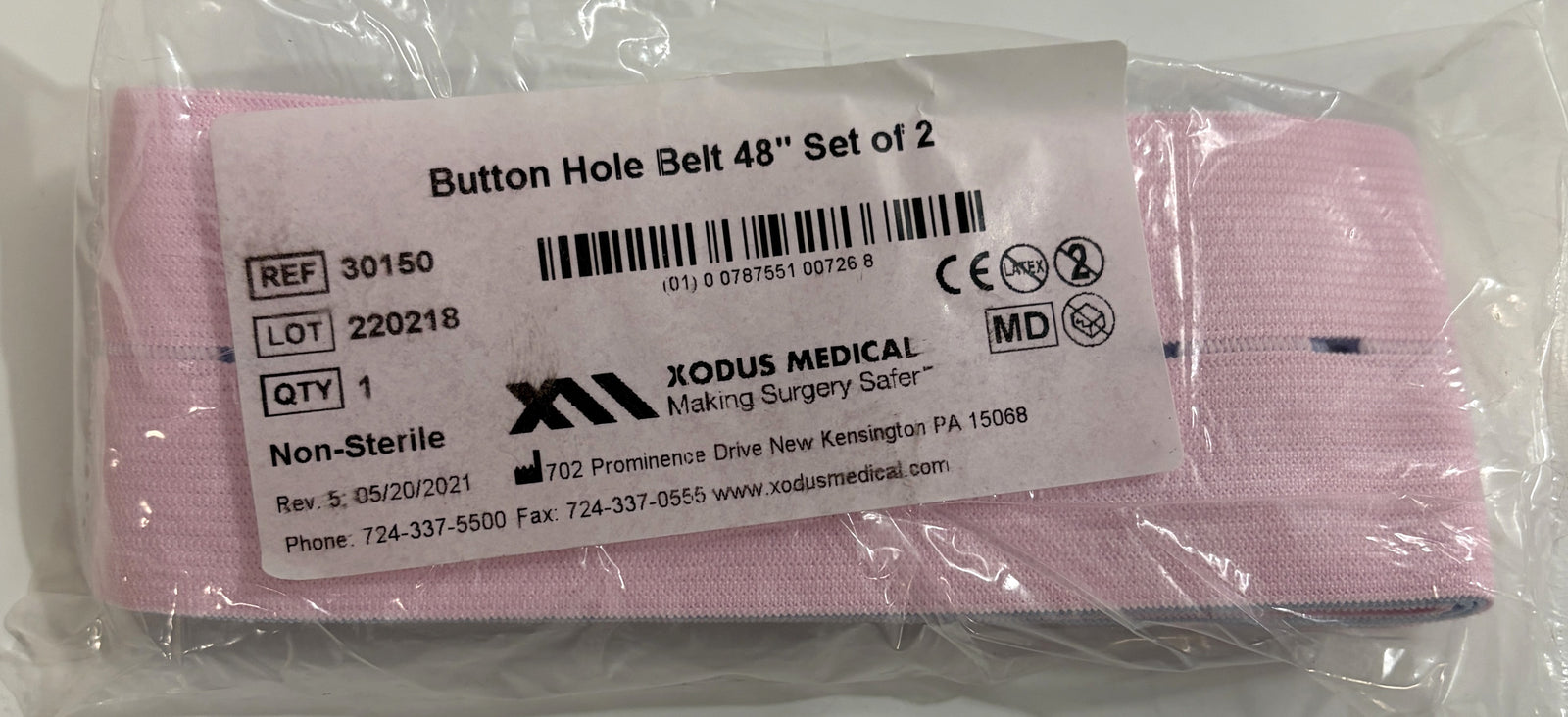 Xodus 30150 Vit-L Button Hole Belt 48" – Case of 100