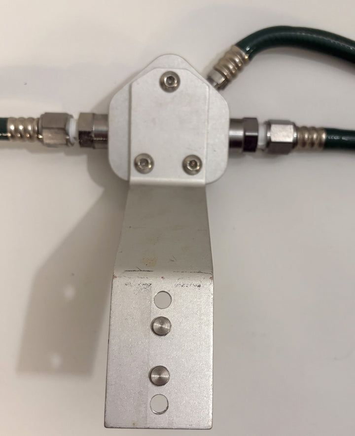 Philips Respironics O2 manifold assembly part 1109668 Rev C with three green oxygen hoses, pre-owned medical equipment from PHENTERSALES