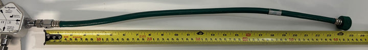 Philips Respironics O2 manifold assembly part 1109668 Rev B with attached green oxygen hoses for V60 ventilators, pre-owned medical equipment