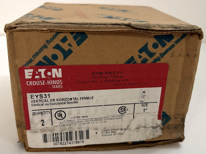 Eaton Crouse-Hinds EYS31" 1" Female Horizontal-Vertical Conduit Sealing (2-Pack)