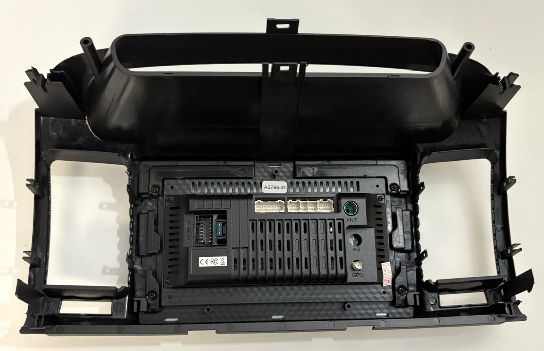 Rimoody black rear view of Android car stereo and dashboard fascia for 2000 to 2003 Toyota Camry automotive replacement панели