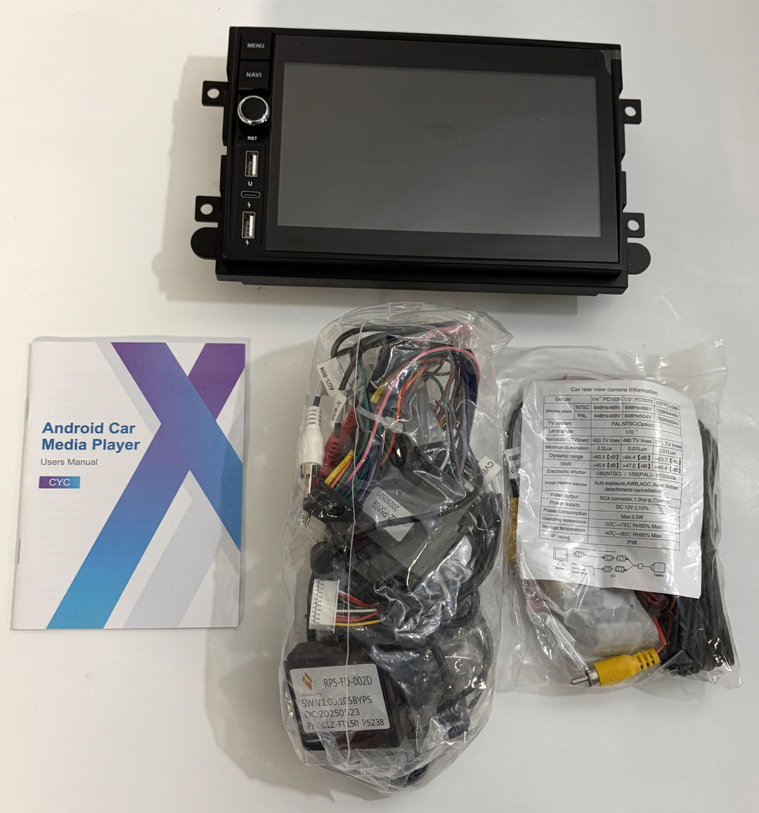 Rimoody Android touchscreen car stereo head unit with wiring harnesses backup camera and manual for 2000 to 2003 Toyota Camry models new