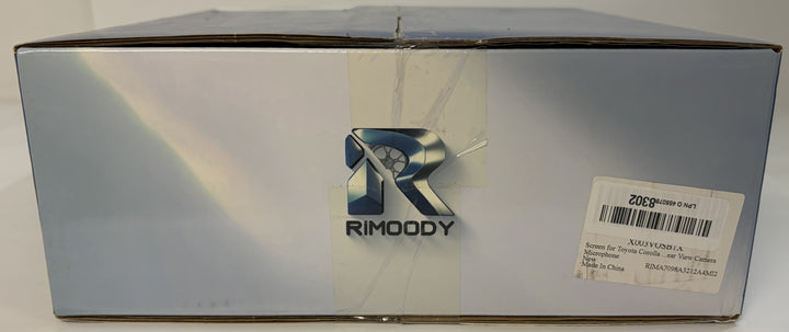 Rimoody boxed Android car stereo for 2009 to 2013 Toyota Corolla, new automotive electronics packaging with product label