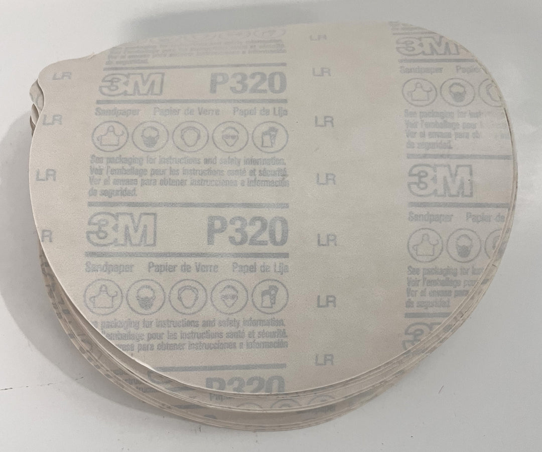 6" NX PSA Paper Disc P320 Grit, Aluminum Oxide, 50-Pack for smooth finishing and easy use.