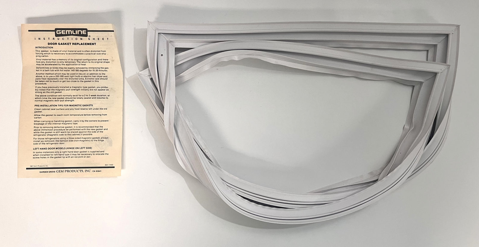 Gemline AD69 Refrigerator Freezer Door Gasket Replacement Seal